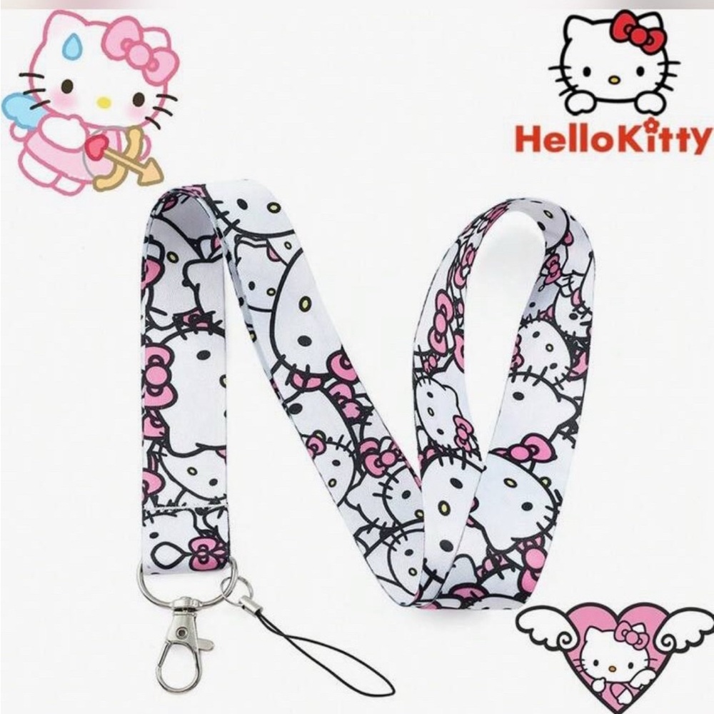 Hello Kitty Pink and White Lanyard